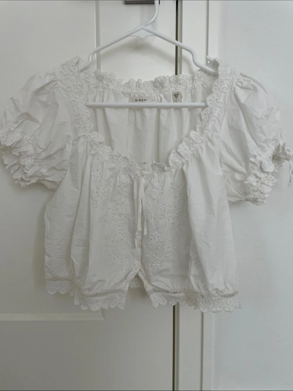 Doen Nera Top in Salt/White
